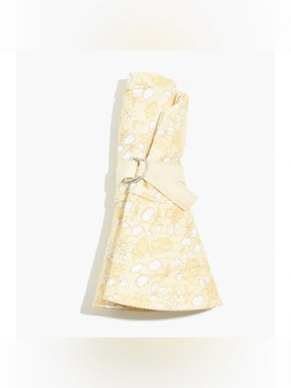 NWOT Madewell Yellow Floral Packable Bucket Sun Hat M/L size